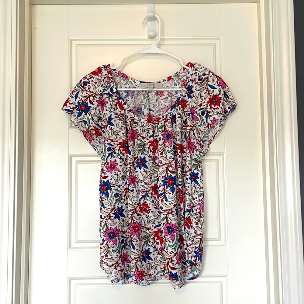 NWOT LOFT floral top